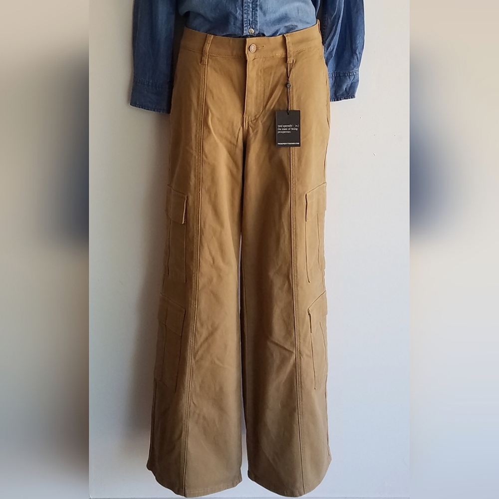 Prosperity Mid Rise Wide Leg Cargo Jeans - Picture 9 of 12